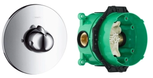 Термостат для душа+IBOX universal скрытая часть для смесителя Hansgrohe Ecostat