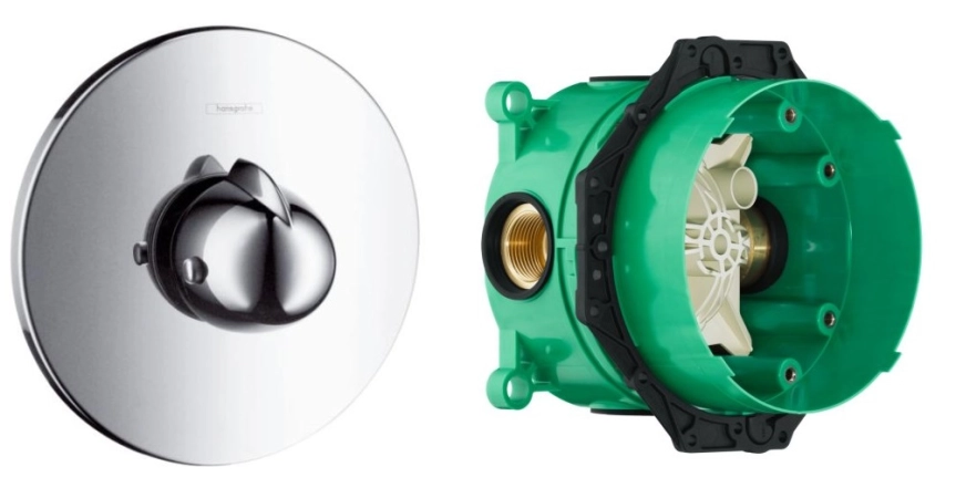 Термостат для душа+IBOX universal скрытая часть для смесителя Hansgrohe Ecostat