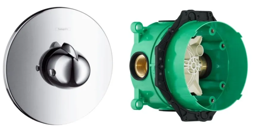 Термостат для душу+IBOX universal прихована  частина для змішувача Hansgrohe Ecostat 