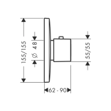 Термостат Hansgrohe Pura Vida 150 (57724000) Фото - 1