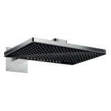 Верхній душ Hansgrohe Rainmaker Select 460 2jet з тримачем зі стіни 450 мм, чорний/хром