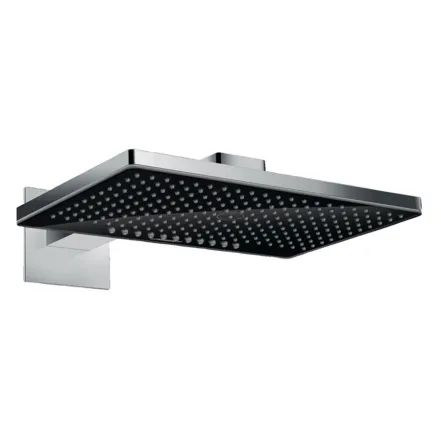Верхній душ Hansgrohe Rainmaker Select 460 2jet з тримачем зі стіни 450 мм, чорний/хром