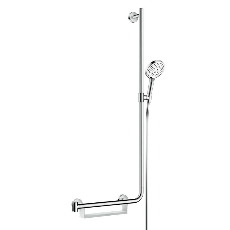 Душевой набор Hansgrohe Raindance Select S с душевой штангой справа белый/хром (26326400)