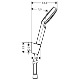 Душовий набір Hansgrohe Crometta 1jet, 1,60 м, бiлий/хром Фото - 1