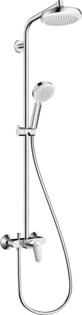 Душевая система Hansgrohe Crometta 160 1jet Showerpipe со смесителем, белый/хром (27266400)