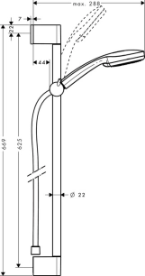 Душевой набор Hansgrohe MONSOON Vario 0,65м Фото - 1