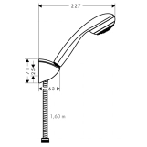 Душевой набор Hansgrohe Crometta 85 1jet, 1,60 м, хром Фото - 1