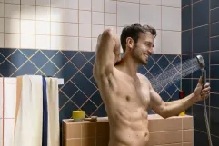 Душевой набор Hansgrohe ACTIVERA S 2jet EcoSmart (ручной душ 2режима, шланг, душевая стойка 65см), хром Фото - 3