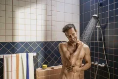 Душевой набор Hansgrohe ACTIVERA S 2jet EcoSmart (ручной душ 2режима, шланг, душевая стойка 65см), хром Фото - 4