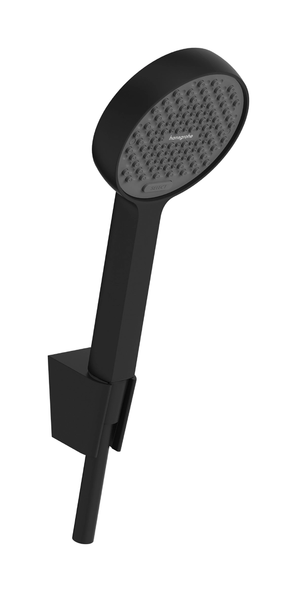 Душевой набор Hansgrohe ACTIVERA S 2jet EcoSmart (ручной душ 2режима, шланг, держатель), черный матовый