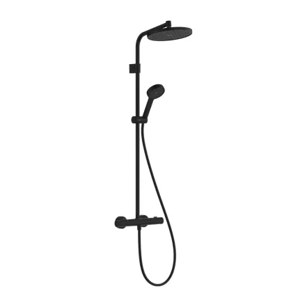 Душевая система с термостатом для ванны Hansgrohe ACTIVERA S 240 1jet EcoSmart Showerpipe, черный матовый