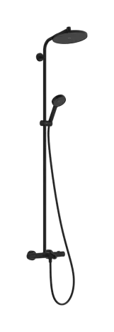 Душевая система с термостатом для ванны Hansgrohe ACTIVERA S 240 1jet EcoSmart Showerpipe, черный матовый