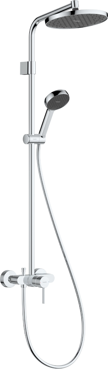 Душова система з термостатом для ванни Hansgrohe ACTIVERA S 240 1jet EcoSmart Showerpipe, хром
