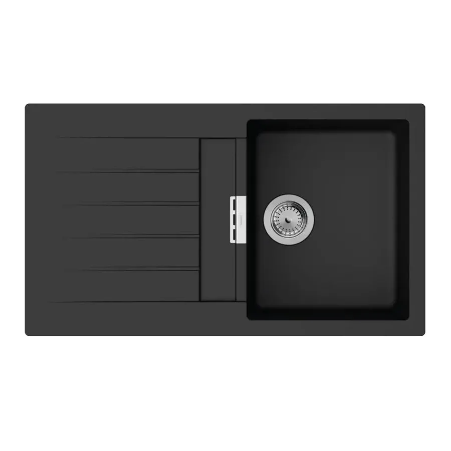 Набор для кухни Hansgrohe, гранитная мойка S520-F345 + смеситель. Zesis M33, черный графит-черный матовый Фото - 1