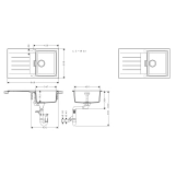 Набір для кухні Hansgrohe , гранітна мийка S520-F345 + зміш. Zesis M33, чорний графіт-чорний матовий Фото - 3