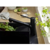 Набір для кухні Hansgrohe , гранітна мийка S520-F345 + зміш. Zesis M33, чорний графіт-чорний матовий Фото - 4