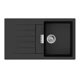Набор для кухни Hansgrohe, гранитная мойка S520-F345 + смеситель. Zesis M33, черный графит-черный матовый Фото - 1