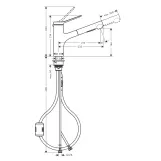 Набор для кухни Hansgrohe, гранитная мойка S520-F345 + смеситель. Zesis M33, черный графит-черный матовый Фото - 2