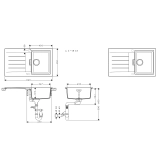 Набор для кухни Hansgrohe, гранитная мойка S520-F345 + смеситель. Zesis M33, серый камень-сталь Фото - 2