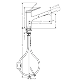 Набор для кухни Hansgrohe, гранитная мойка S520-F345 + смеситель. Zesis M33, серый камень-сталь Фото - 3