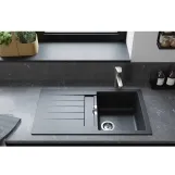 Набір для кухні Hansgrohe , гранітна мийка S520-F345 + зміш. Zesis M33, сірий камінь-сталь Фото - 1