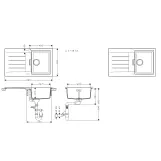 Набір для кухні Hansgrohe , гранітна мийка S520-F345 + зміш. Zesis M33, сірий камінь-сталь Фото - 2