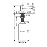 Набір для кухні Hansgrohe , гранітна мийка S520-F480 + зміш. Focus M41, дозатор A41, сірий камінь-сталь Фото - 4