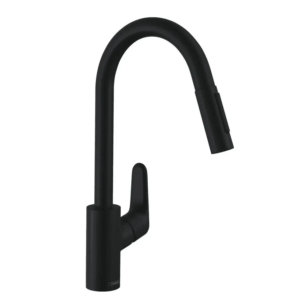 Набор для кухни Hansgrohe, гранитная мойка S520-F480 + смеш. Focus M41, дозатор A41, черный графит-черный матовый Фото - 2