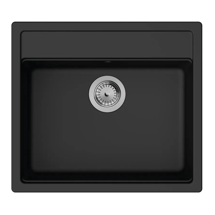 Набор для кухни Hansgrohe, гранитная мойка S520-F510 + смеситель. Talis M54, черный графит-черный матовый Фото - 1