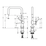 Набір для кухні Hansgrohe , гранітна мийка S520-F510 + зміш. Talis M54, чорний графіт-чорний матовий Фото - 3
