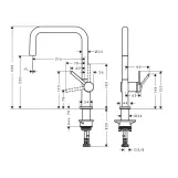 Набір для кухні Hansgrohe , гранітна мийка S520-F510 + зміш. Talis M54, чорний графіт-сталь Фото - 4