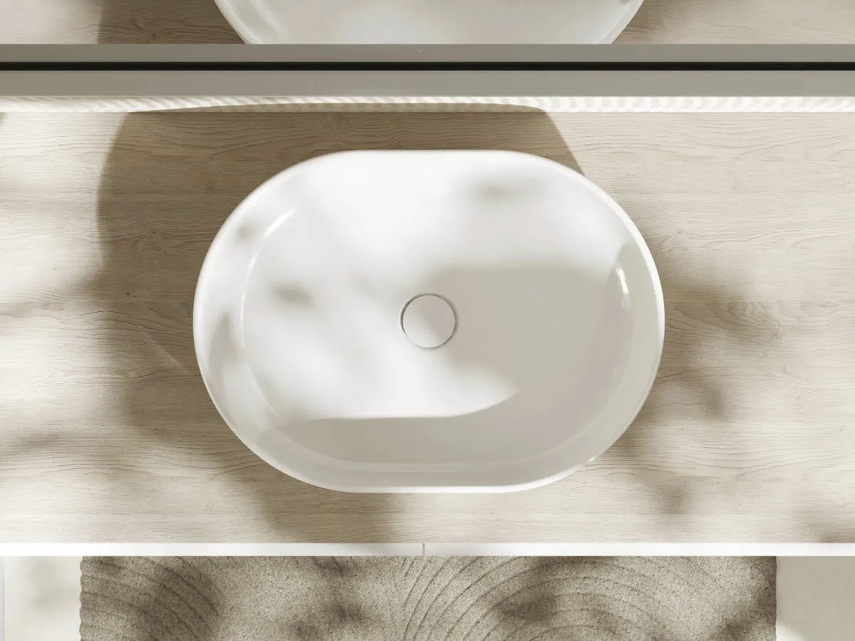 Умивальник Hansgrohe XUNIVA U 55*40см без отв, без переливу Фото - 1