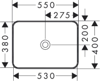 Умивальник Hansgrohe XUNIVA Q 55*40см без отв, без переливу Фото - 2