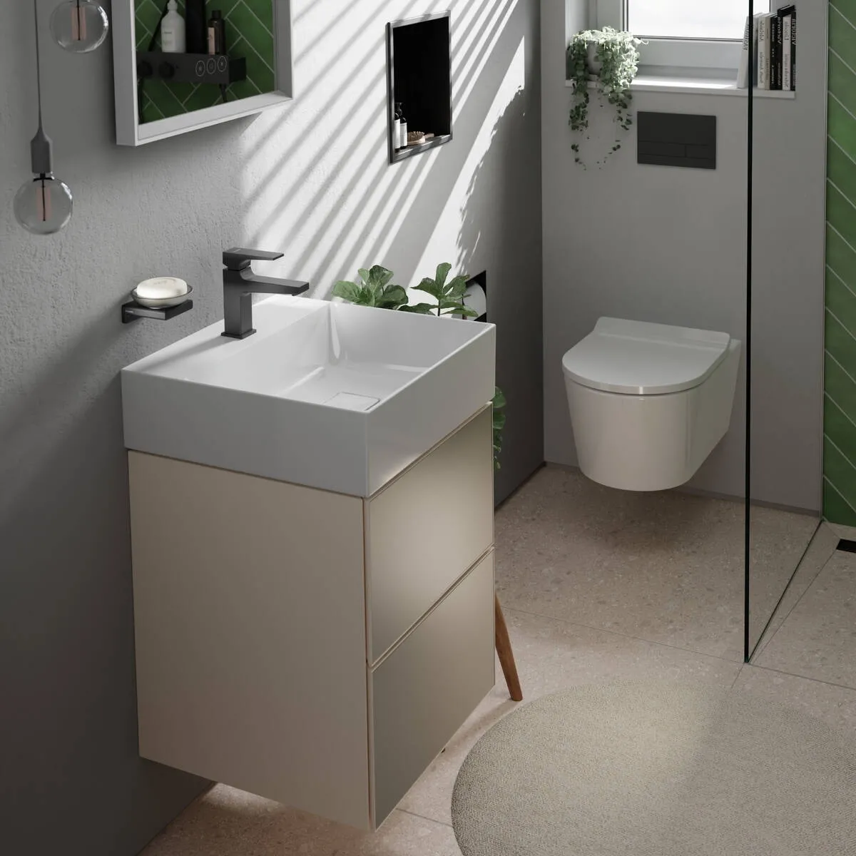 Унітаз підвісний Hansgrohe ELU PURA S 54*36,6см AquaHelix Flush, HygieneEffect, в комплекте з сиденням Slim з функцією SoftClose and QuickRelease Фото - 11