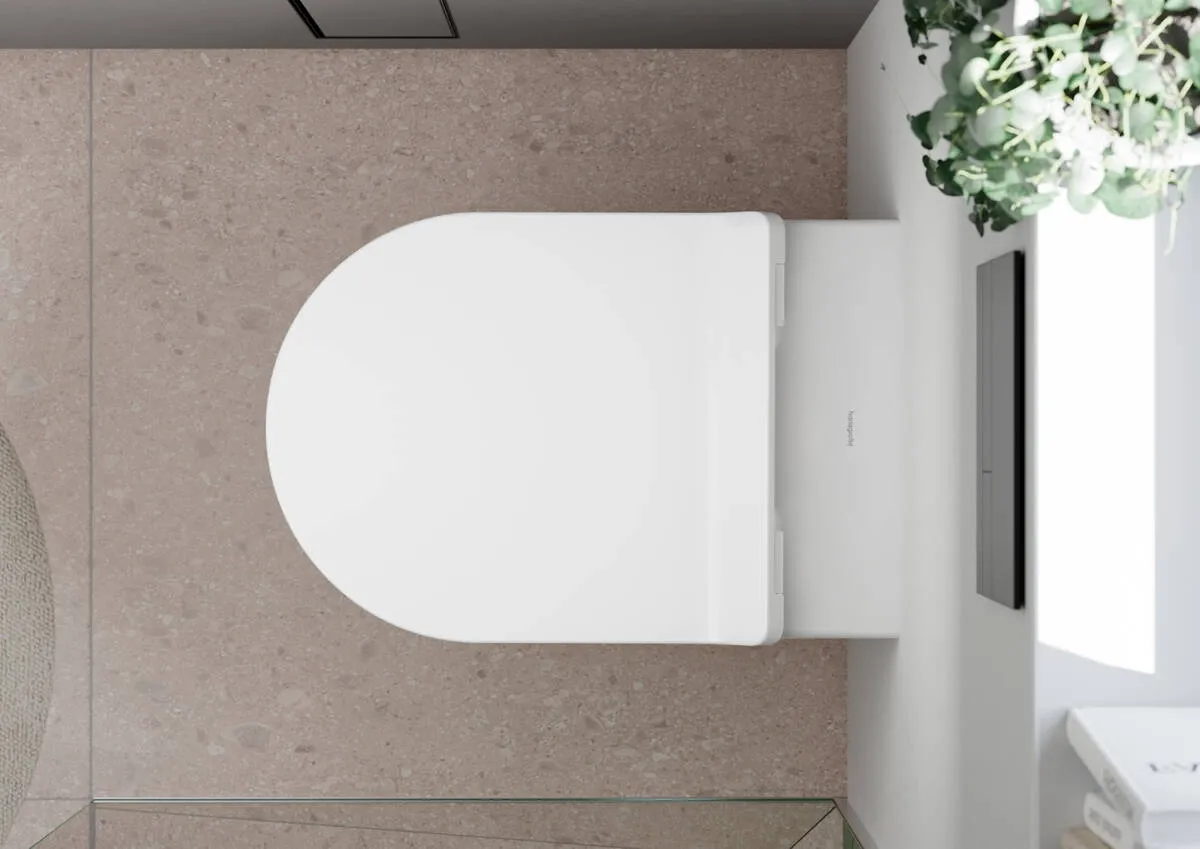 Унітаз підвісний Hansgrohe ELU PURA S 54*36,6см AquaHelix Flush, HygieneEffect, в комплекте з сиденням Slim з функцією SoftClose and QuickRelease Фото - 7