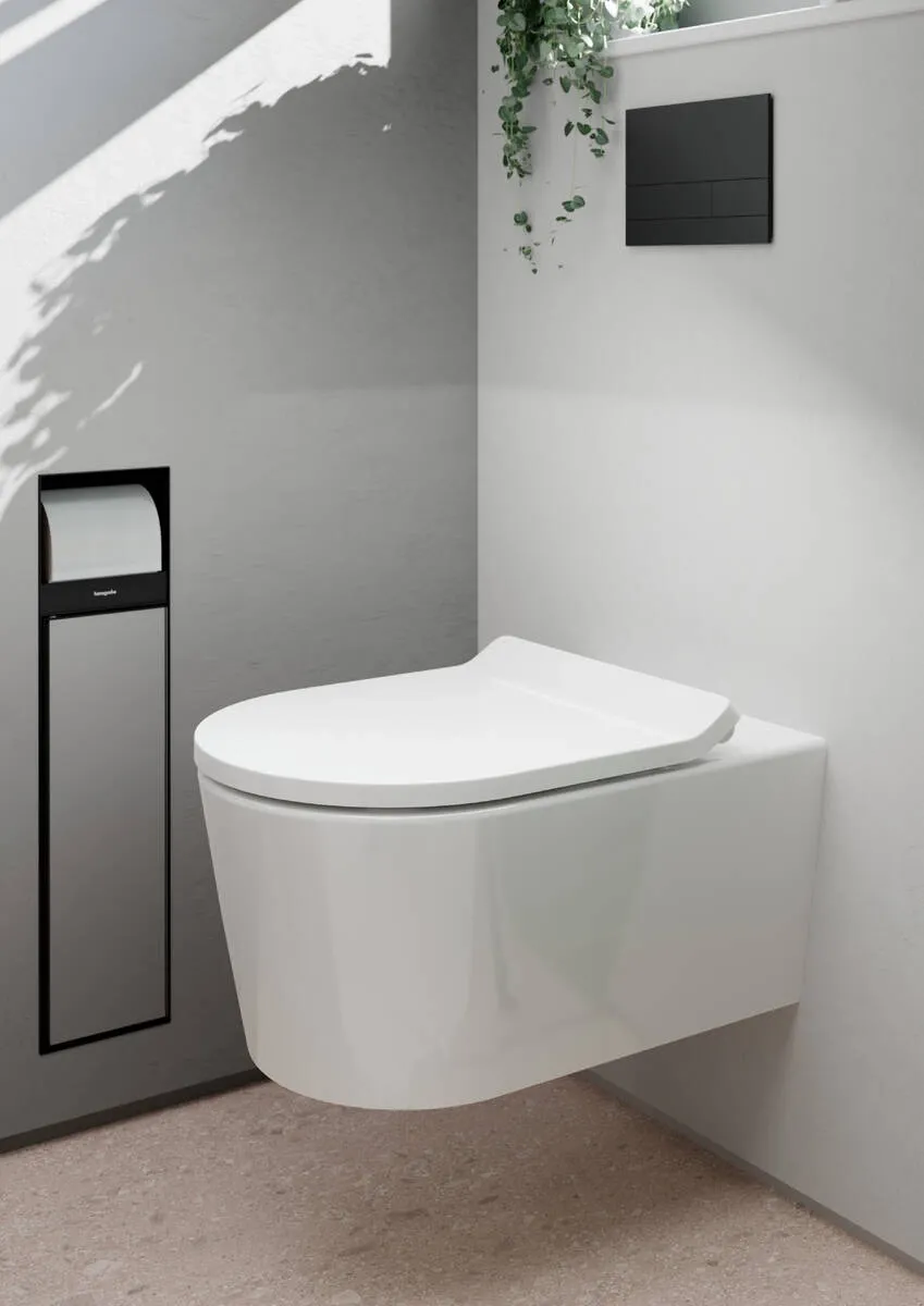 Унітаз підвісний Hansgrohe ELU PURA S 54*36,6см AquaHelix Flush, HygieneEffect, в комплекте з сиденням Slim з функцією SoftClose and QuickRelease Фото - 8