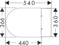 Унітаз підвісний Hansgrohe ELU PURA S 54*36,6см AquaHelix Flush, HygieneEffect, в комплекте з сиденням Slim з функцією SoftClose and QuickRelease Фото - 2