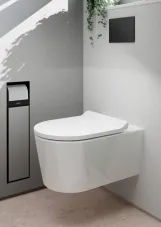 Унітаз підвісний Hansgrohe ELU PURA S 54*36,6см AquaHelix Flush, HygieneEffect, в комплекте з сиденням Slim з функцією SoftClose and QuickRelease Фото - 8