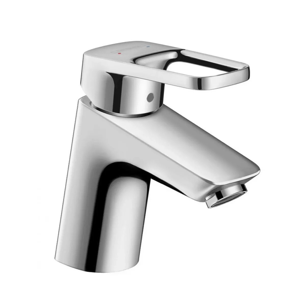 Смеситель для раковины Hansgrohe Logis Loop 70 однорычажный со сливным гарнитуром, хром