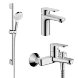 Набір змішувачів для ванни Hansgrohe VERNIS BLEND, раковина 100 (71551000 + 71440000 + 26533400)