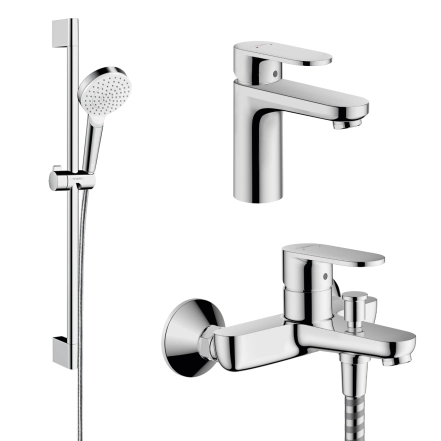  Набор смесителей для ванны Hansgrohe VERNIS BLEND, раковина 100 (71551000 + 71440000 + 26533400)