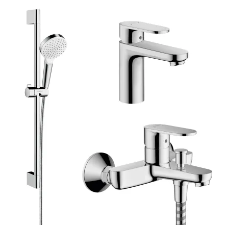 Набір змішувачів для ванни Hansgrohe VERNIS BLEND, раковина 100 (71551000 + 71440000 + 26533400)