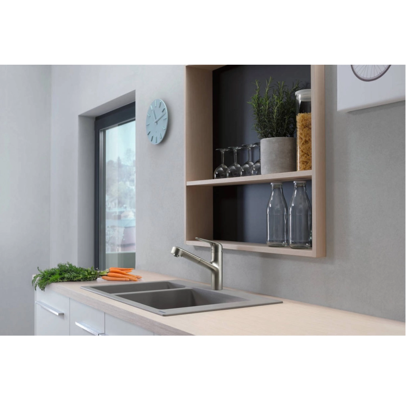 Смеситель для кухни Hansgrohe Focus M42 225мм, сталь (71829800) Фото - 2