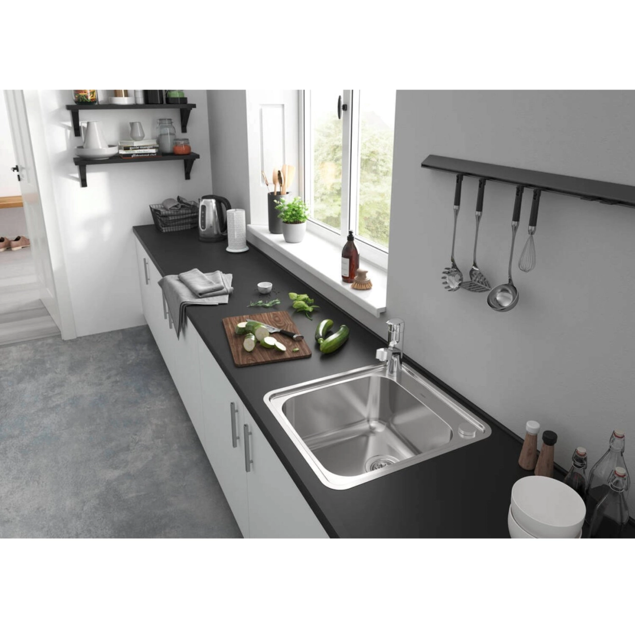 Смеситель для кухни Hansgrohe Focus M42 225мм, сталь (71829800) Фото - 3