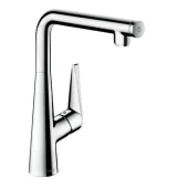 Змішувач для кухні Hansgrohe Talis Select S, одноважільний з кнопкою управління, нержавіюча сталь
