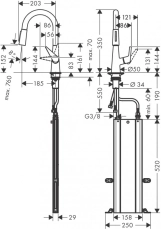 Смеситель для кухни Hansgrohe TALIS M51, однорычажный, 160, с вытяжным душем, 2jet, sBox Фото - 1