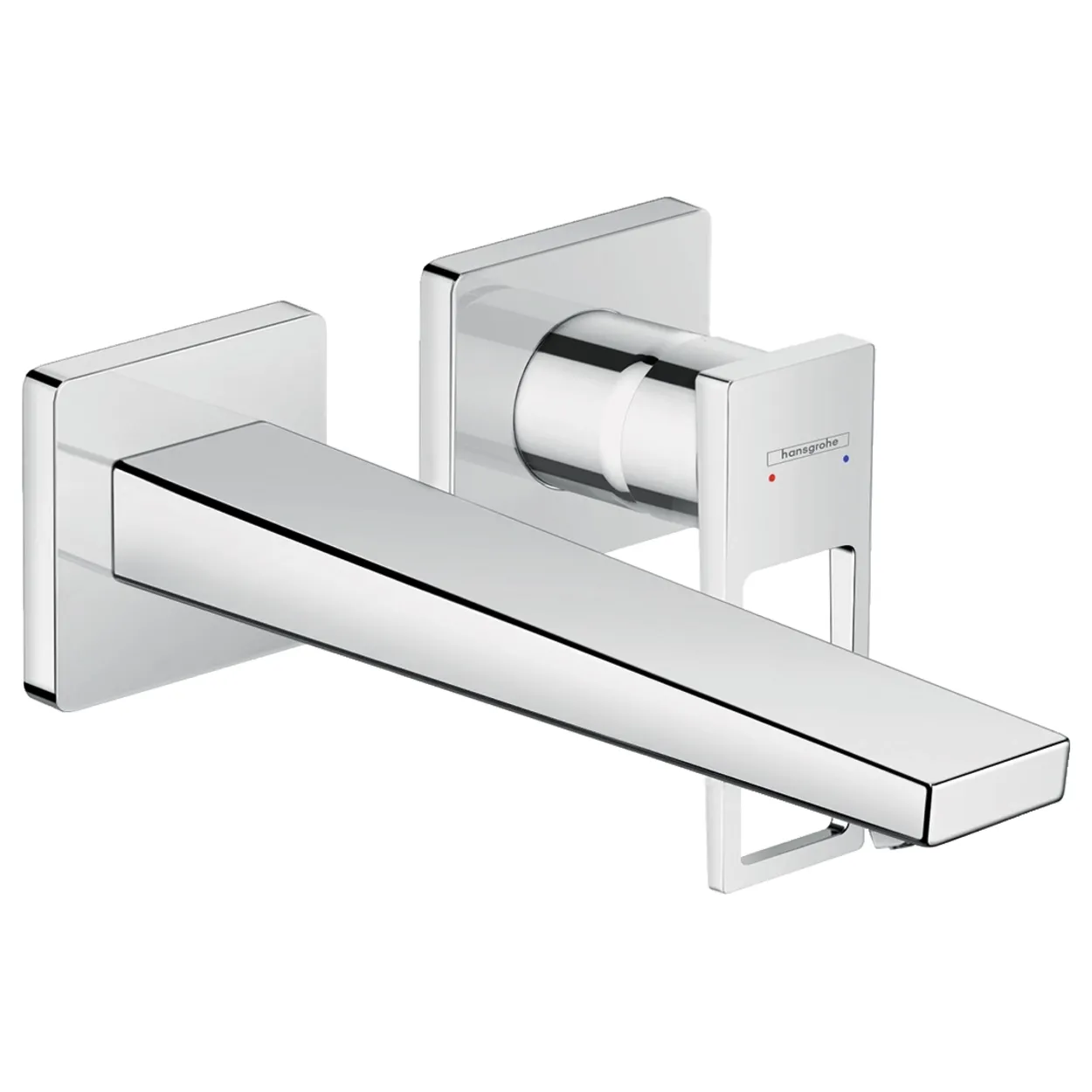 Смеситель для раковины Hansgrohe Metropol однорычажный с дуговидной ручкой и изливом 225 мм, настен. монтаж, хром