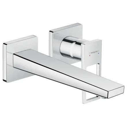 Смеситель для раковины Hansgrohe Metropol однорычажный с дуговидной ручкой и изливом 225 мм, настен. монтаж, хром