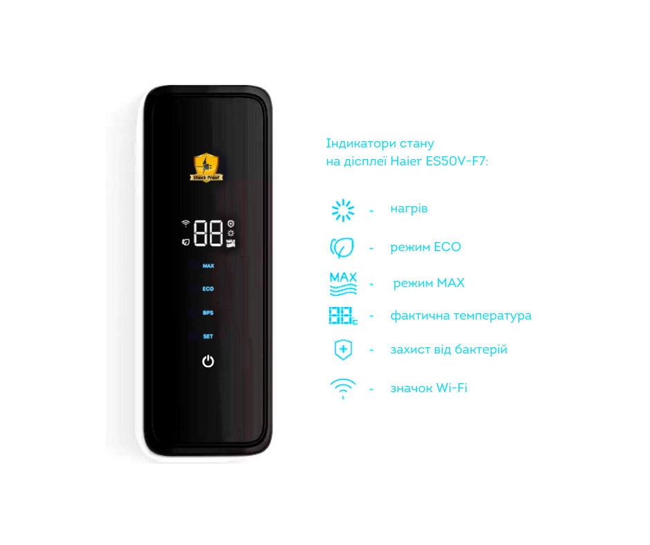 Водонагреватель Haier ES 80V-F7 (UA) Фото - 3