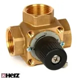 Клапан триходовий змішувальний Herz Ду 25, з ручкою 2137 (1213703)